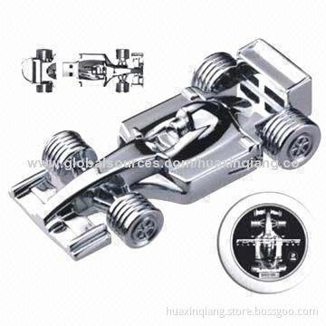 Car Shape USB Flash Disk, Metal Material, 128MB-64GB Capacities, 70g, Any Color, 5-year Warranty